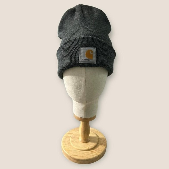 Gray Carhartt Logo Beanie - Picture 1 of 5